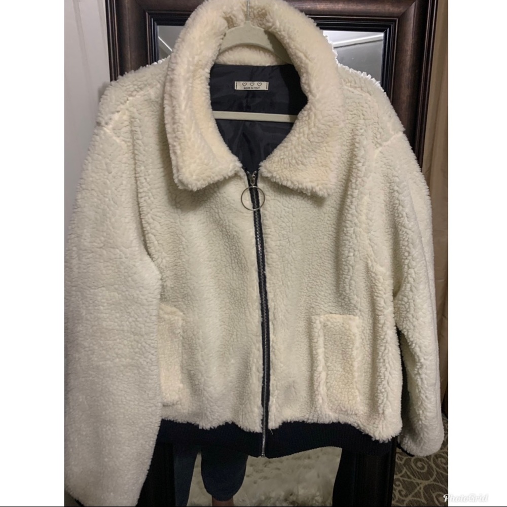 Boohoo teddy bomber  jacket
